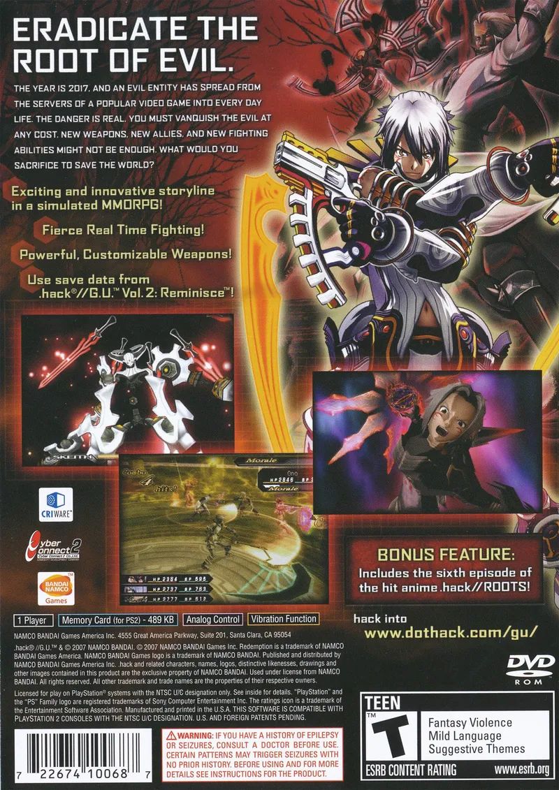 .hack//G.U. Vol. 3: Redemption box back