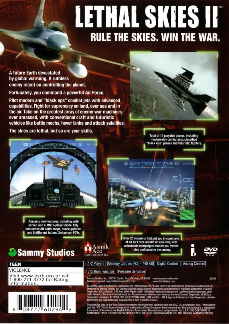 Lethal Skies II box back