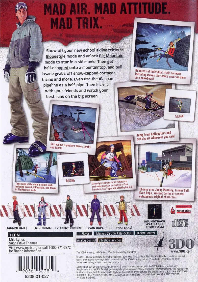 Jonny Moseley: Mad Trix box back