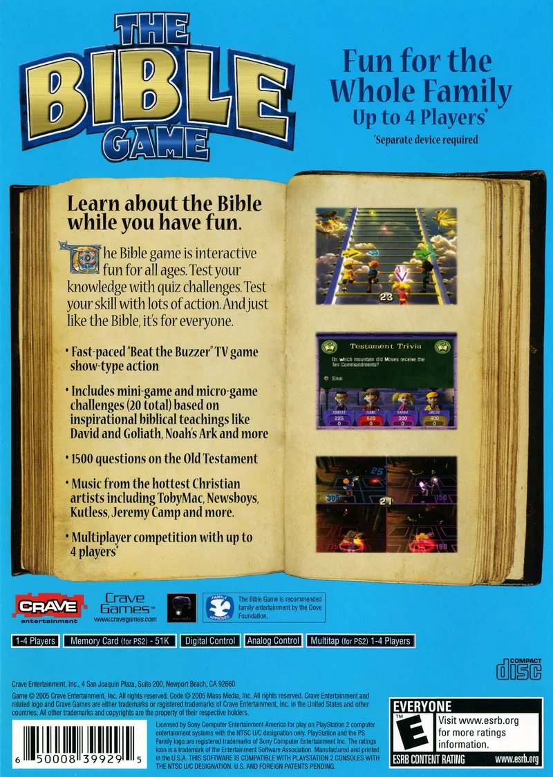 The Bible Game box back