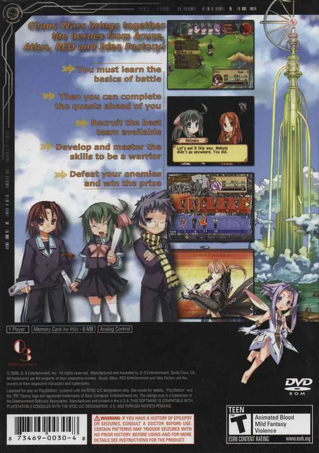 Chaos Wars box back