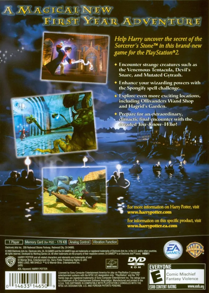 Harry Potter and the Sorcerer's Stone box back