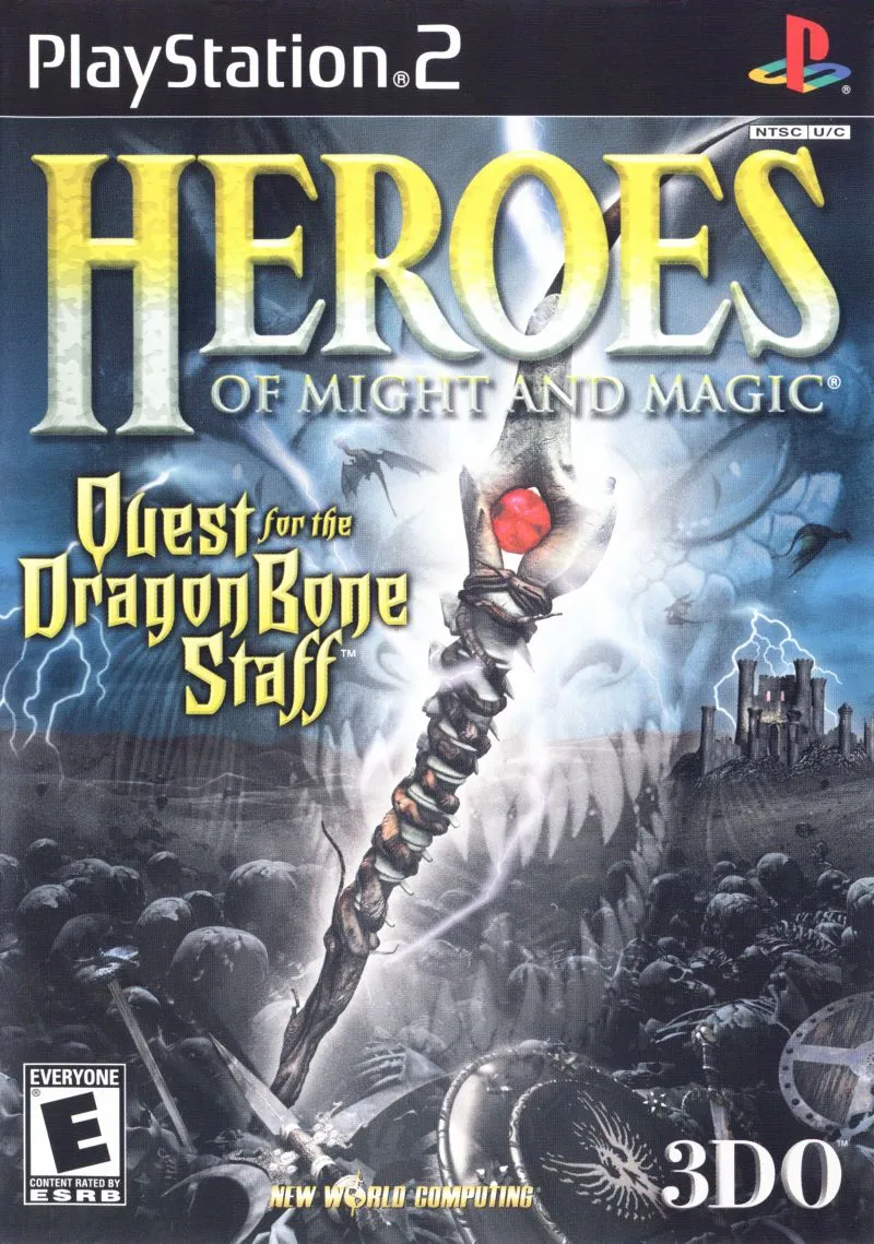 Heroes of Might and Magic: Quest for the Dragon Bone Staff cover art for Sony Playstation 2