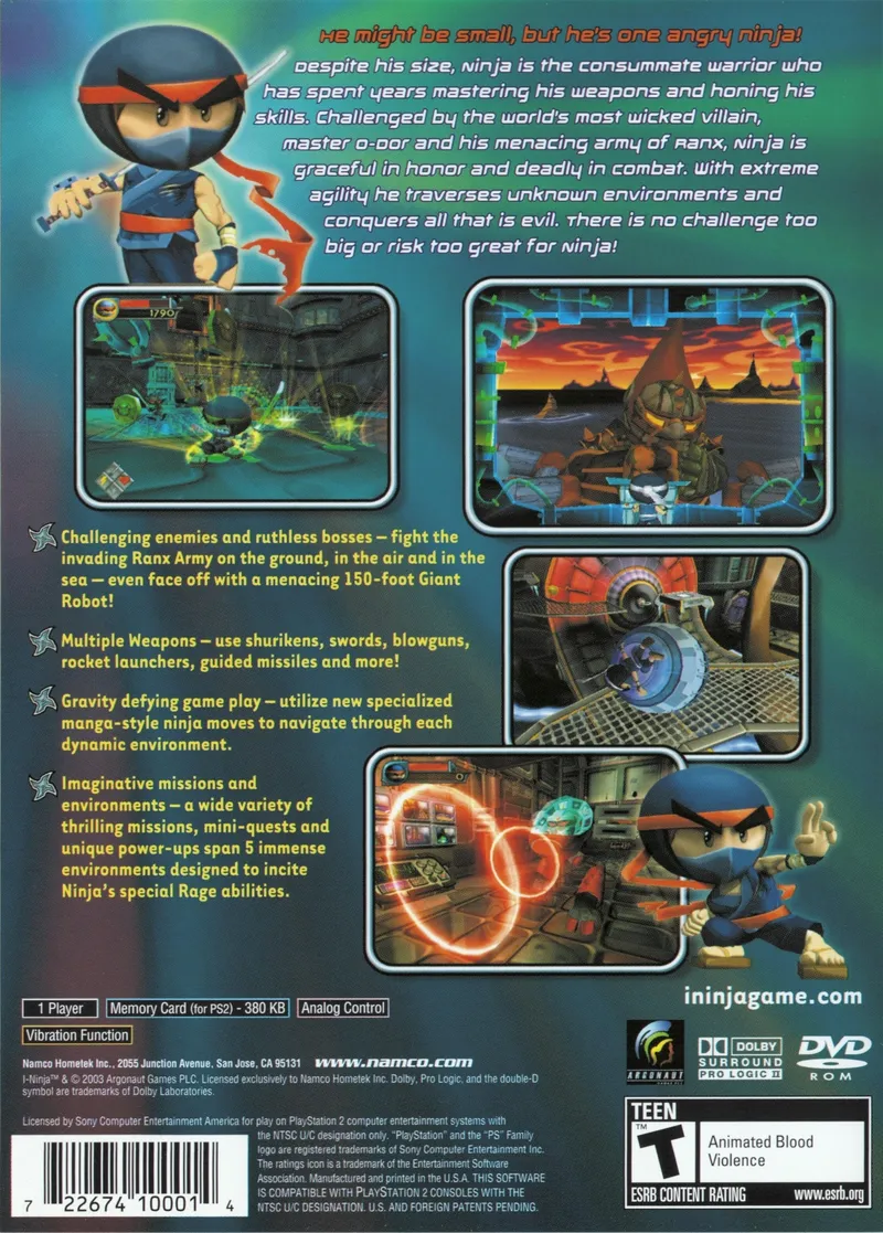I-Ninja box back