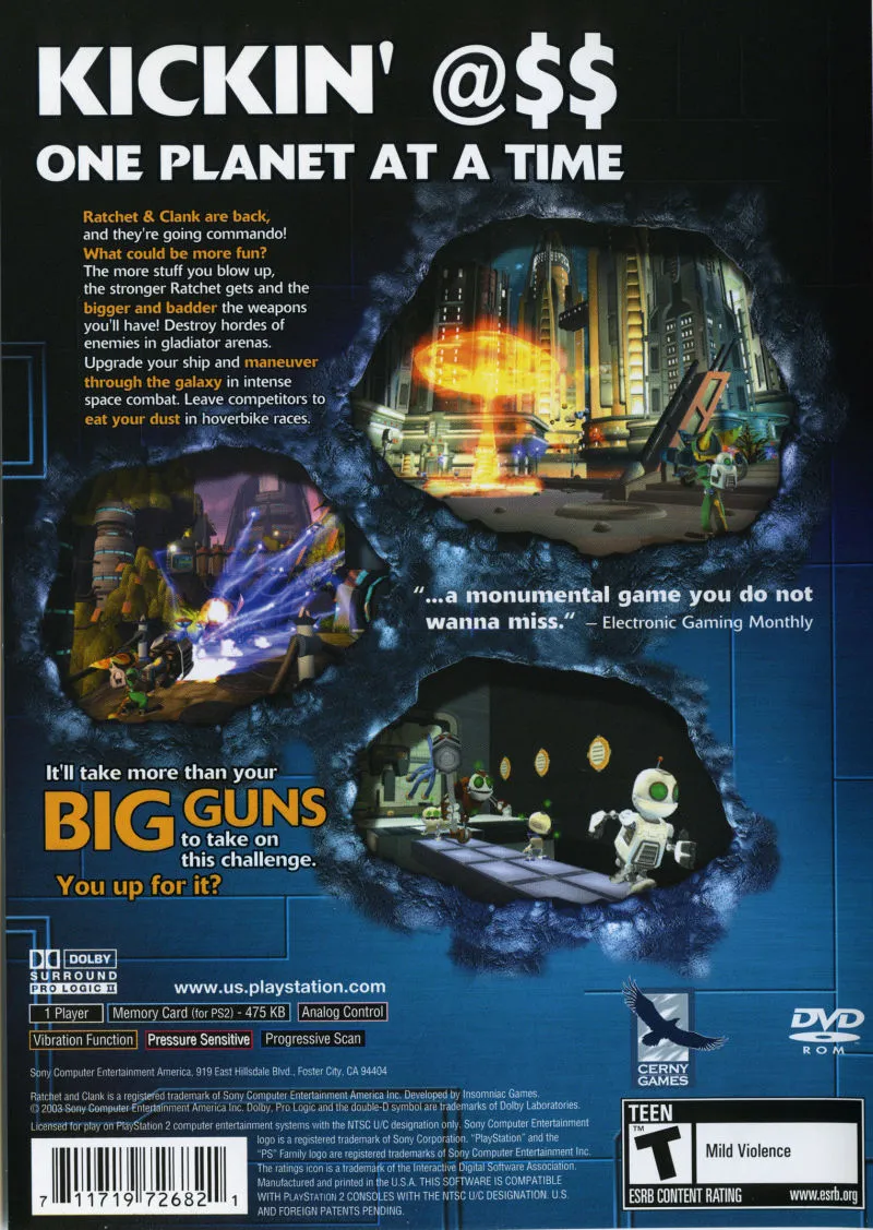 Ratchet & Clank: Going Commando box back