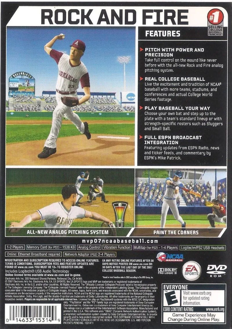 MVP 07 NCAA Baseball box back