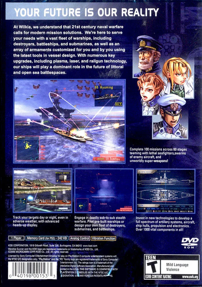 Warship Gunner 2 box back