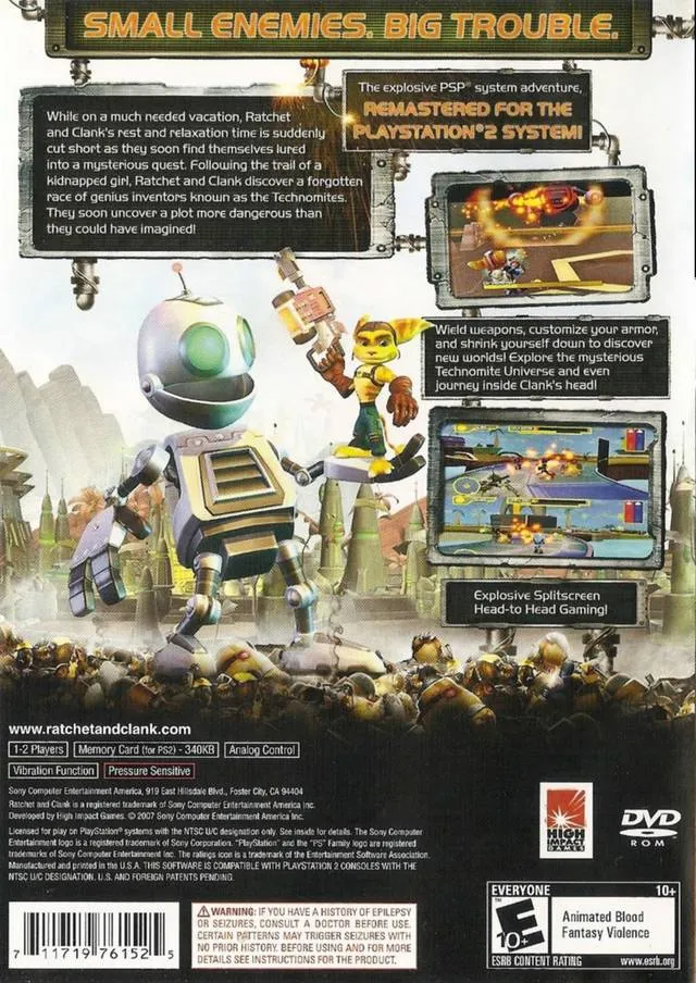 Ratchet & Clank: Size Matters box back