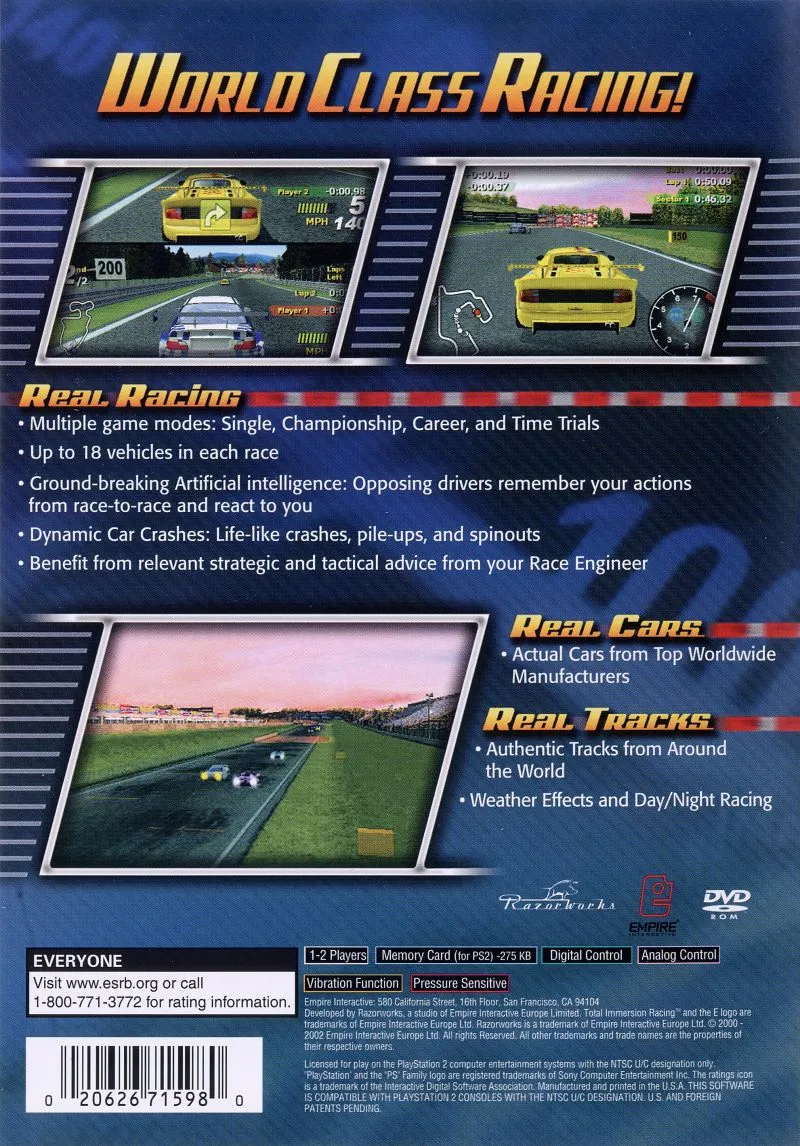 Total Immersion Racing box back