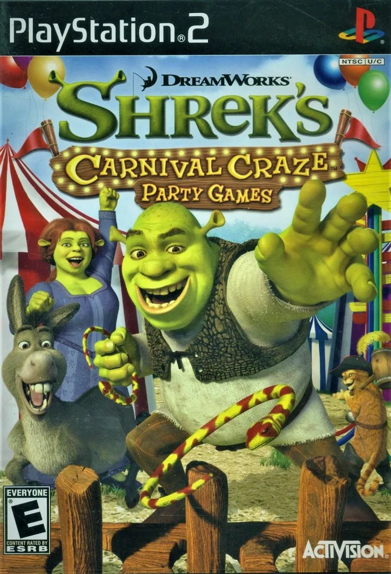 Backdrop artwork for Shrek's Carnival Craze: Party Games