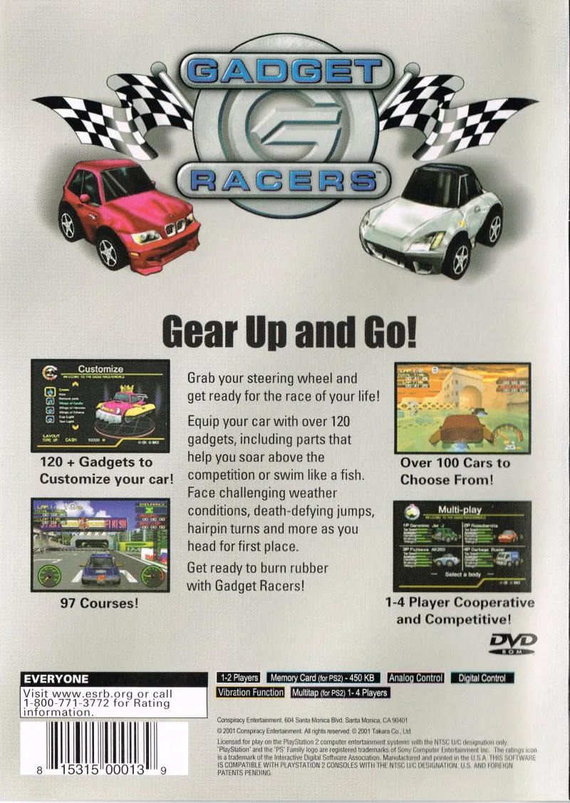 Gadget Racers box back