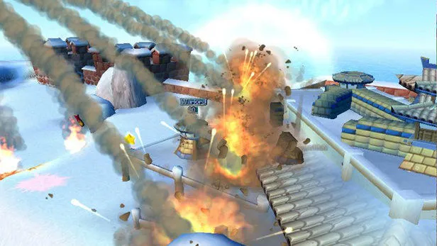 Backdrop artwork for Worms Forts: Under Siege