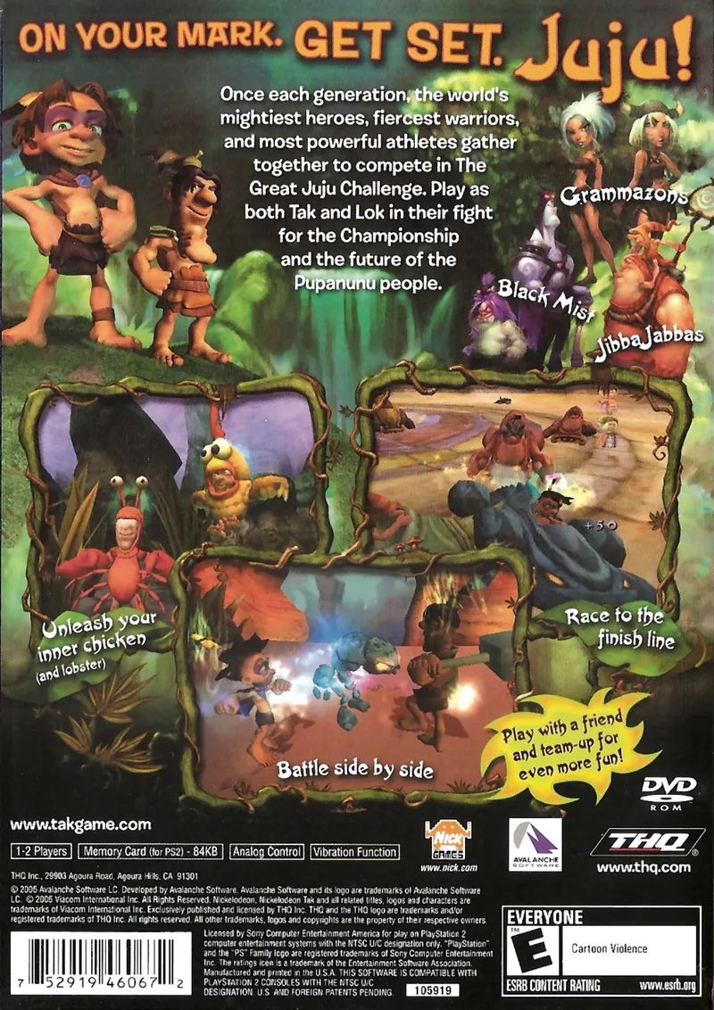 Tak: The Great Juju Challenge box back