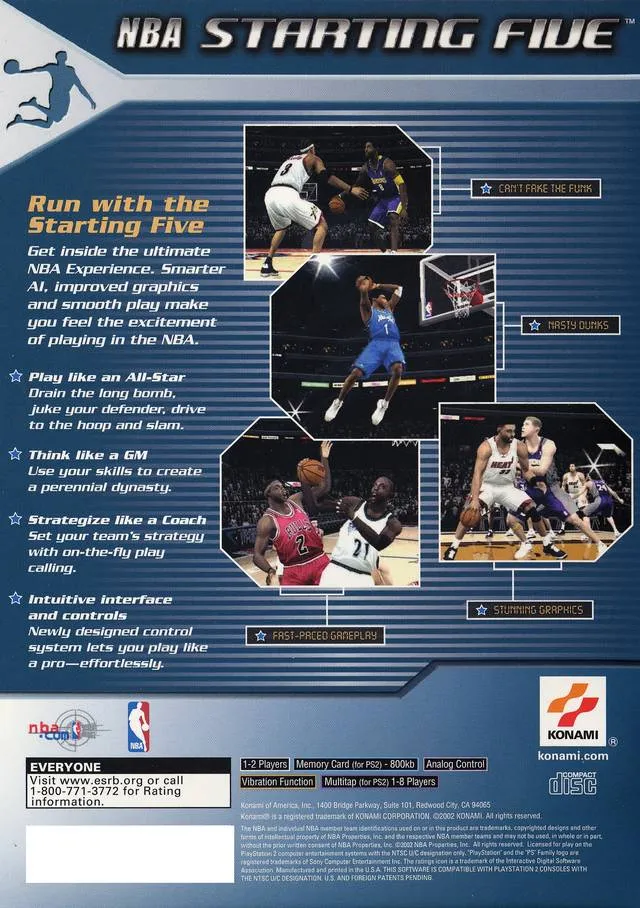 NBA Starting Five box back