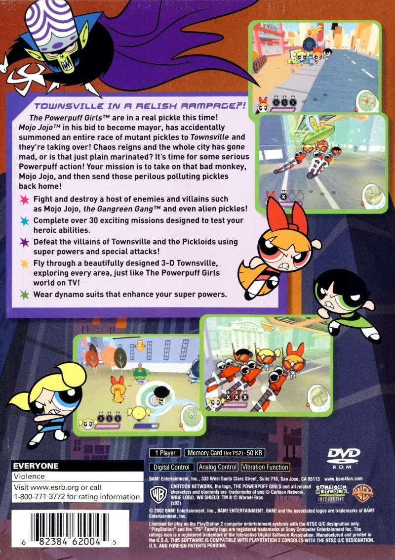 The Powerpuff Girls: Relish Rampage box back
