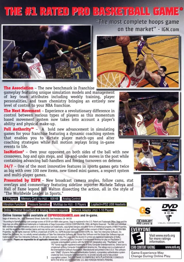 ESPN NBA 2K5 box back