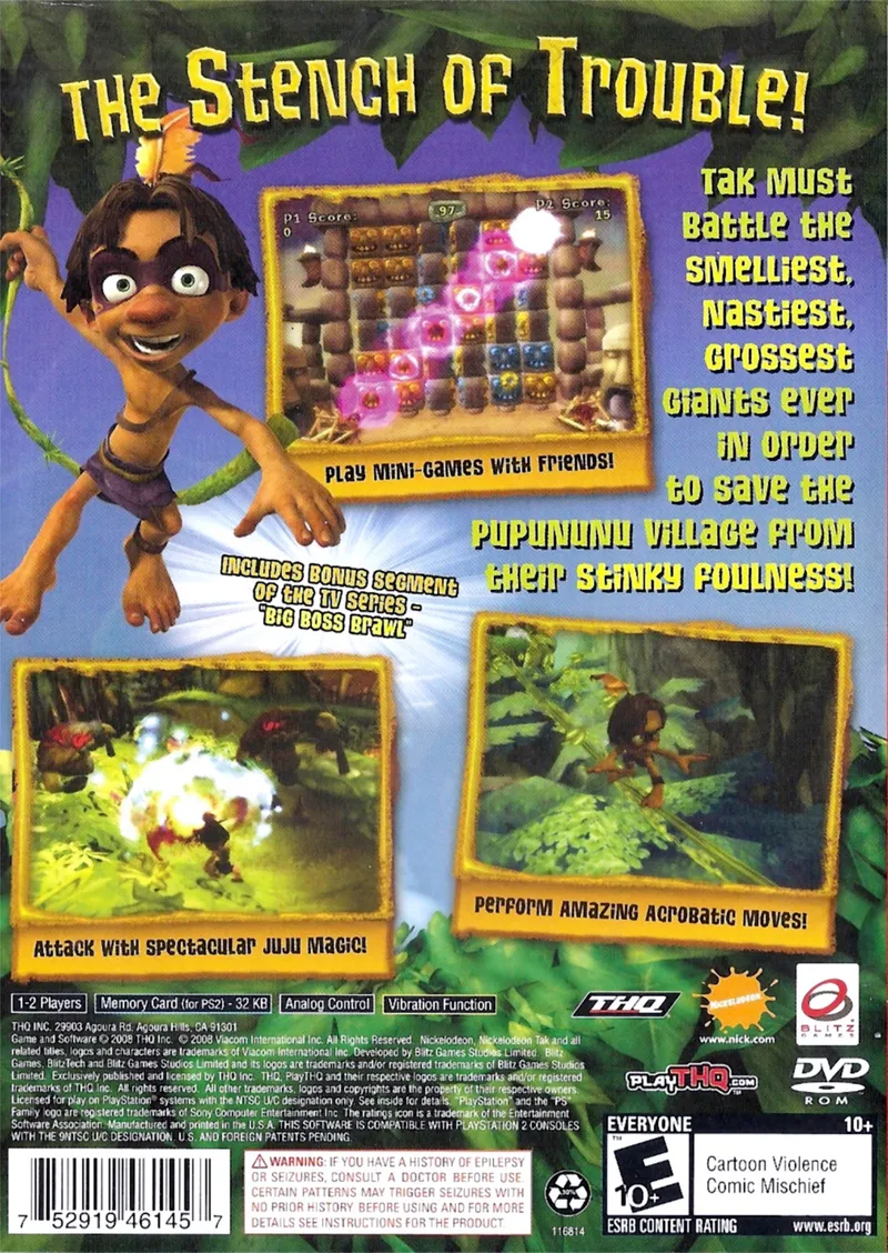 Tak and the Guardians of Gross box back
