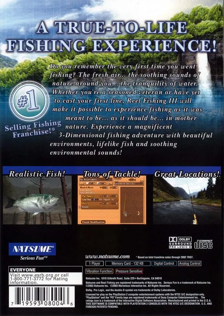 Reel Fishing III box back