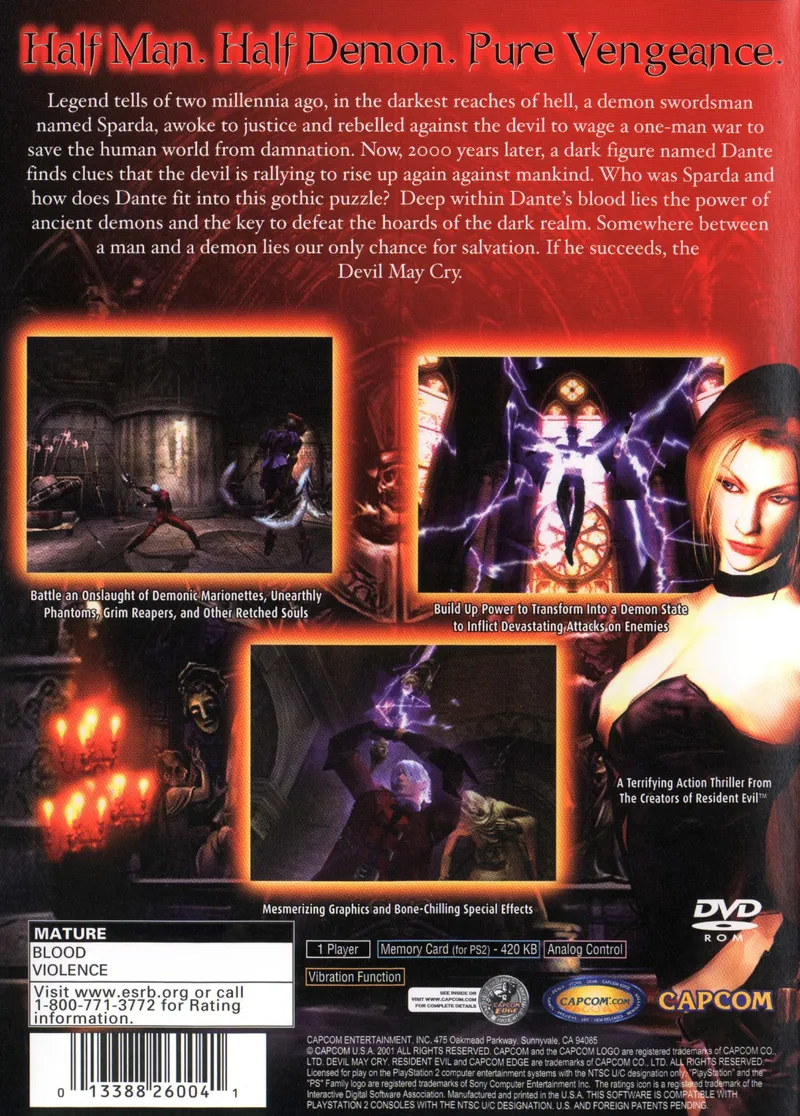 Devil May Cry box back