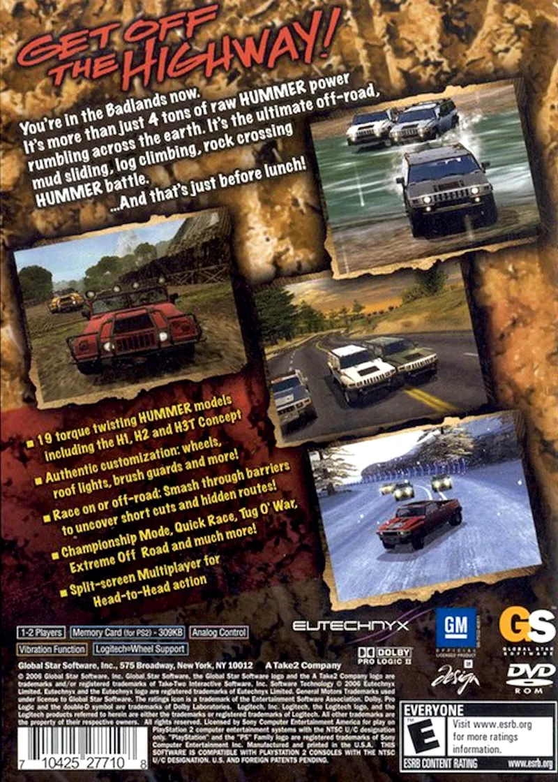Hummer: Badlands box back