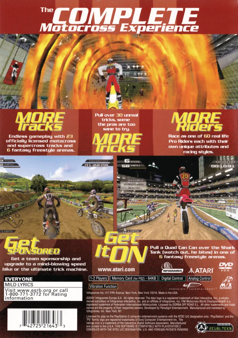 MX Rider box back