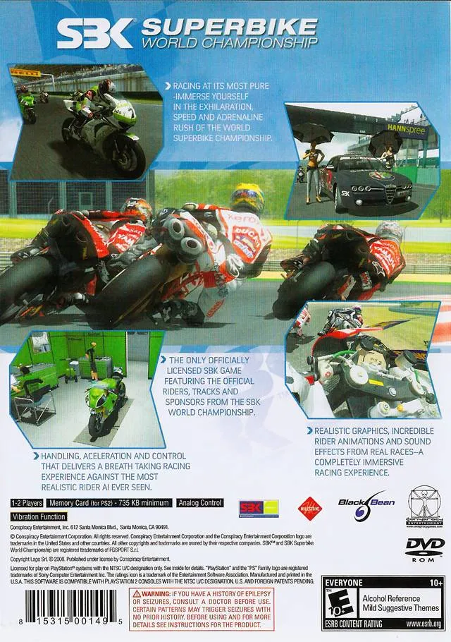 SBK Superbike World Championship box back