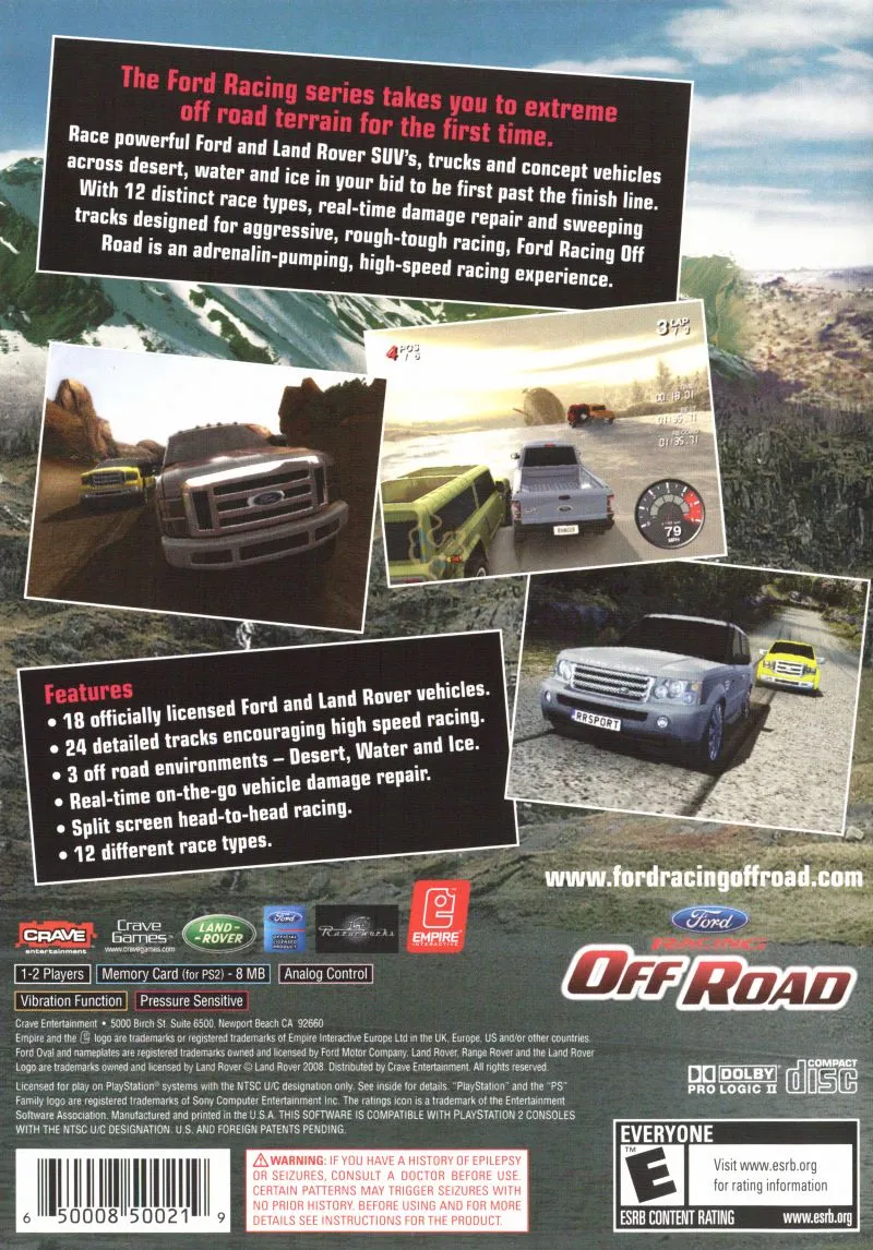 Ford Racing: Off Road box back