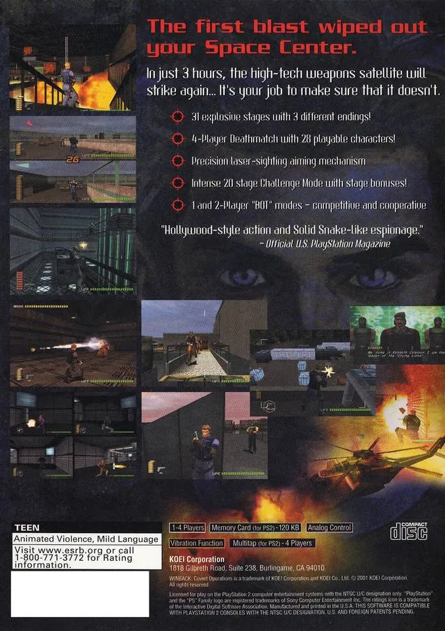 WinBack: Covert Operations box back