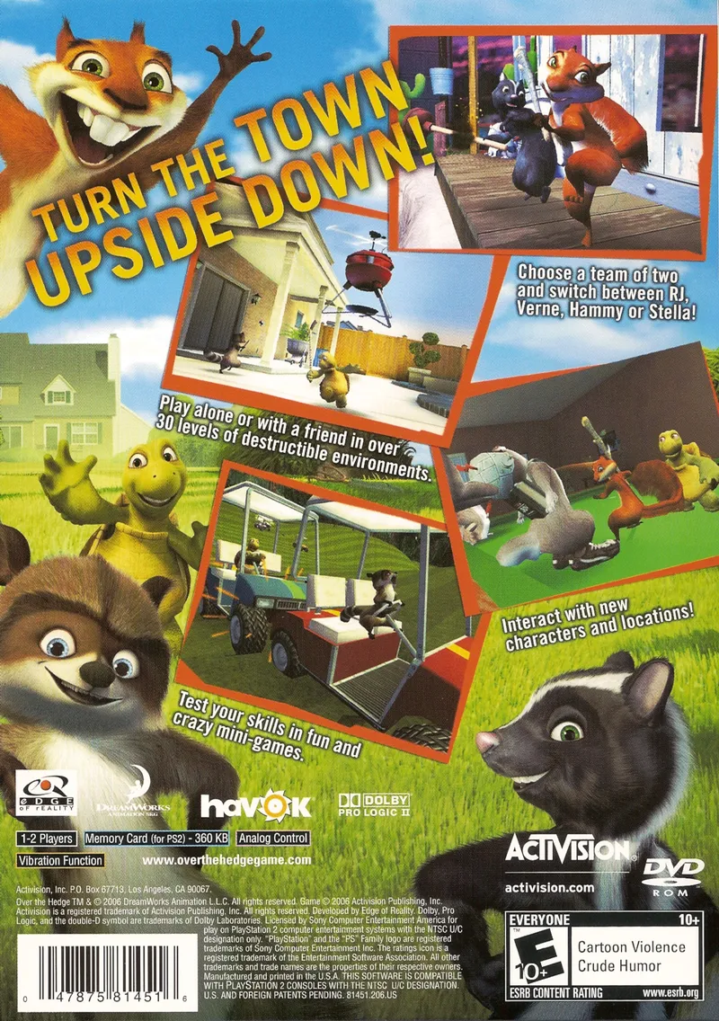 Over the Hedge box back