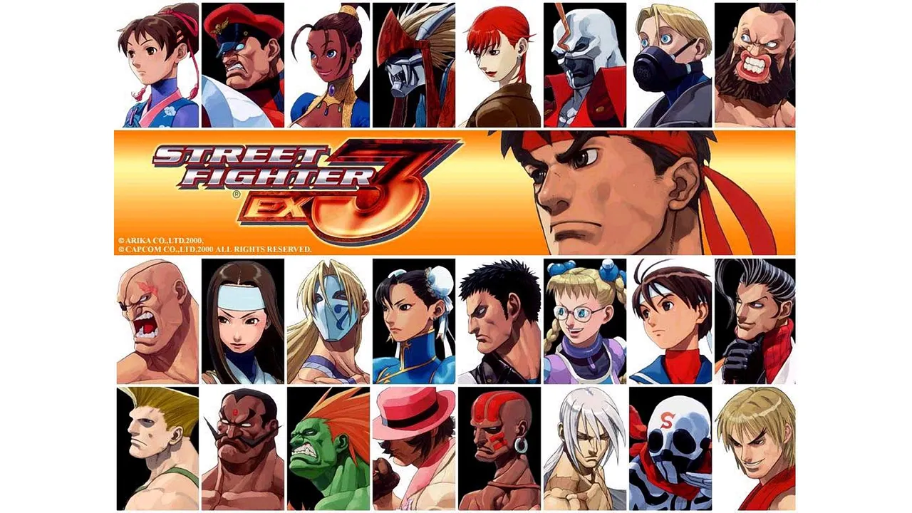 Backdrop artwork for Street Fighter EX3