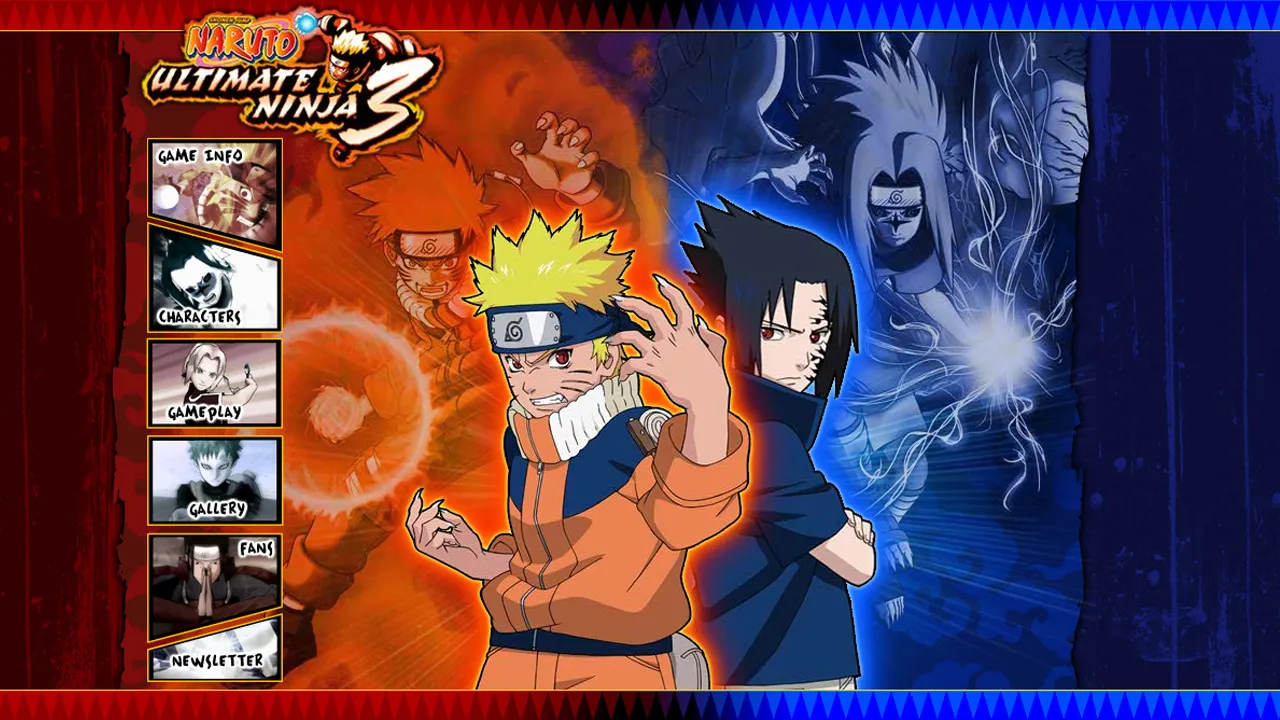 Backdrop artwork for Naruto: Ultimate Ninja 3