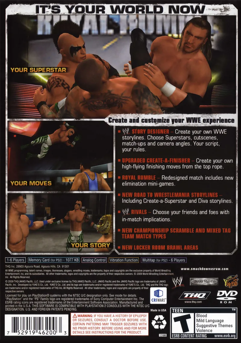 WWE SmackDown vs. Raw 2010 box back