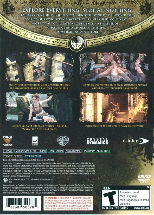 Tomb Raider: Underworld box back