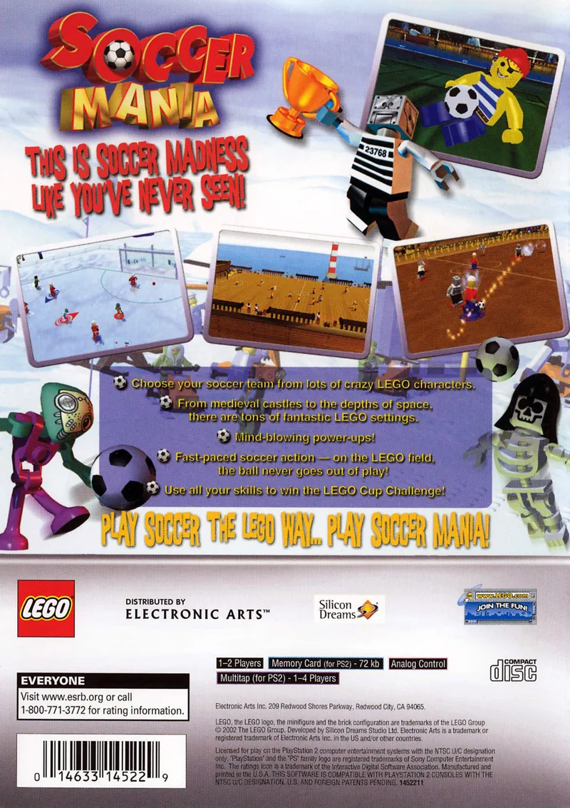 LEGO Soccer Mania box back