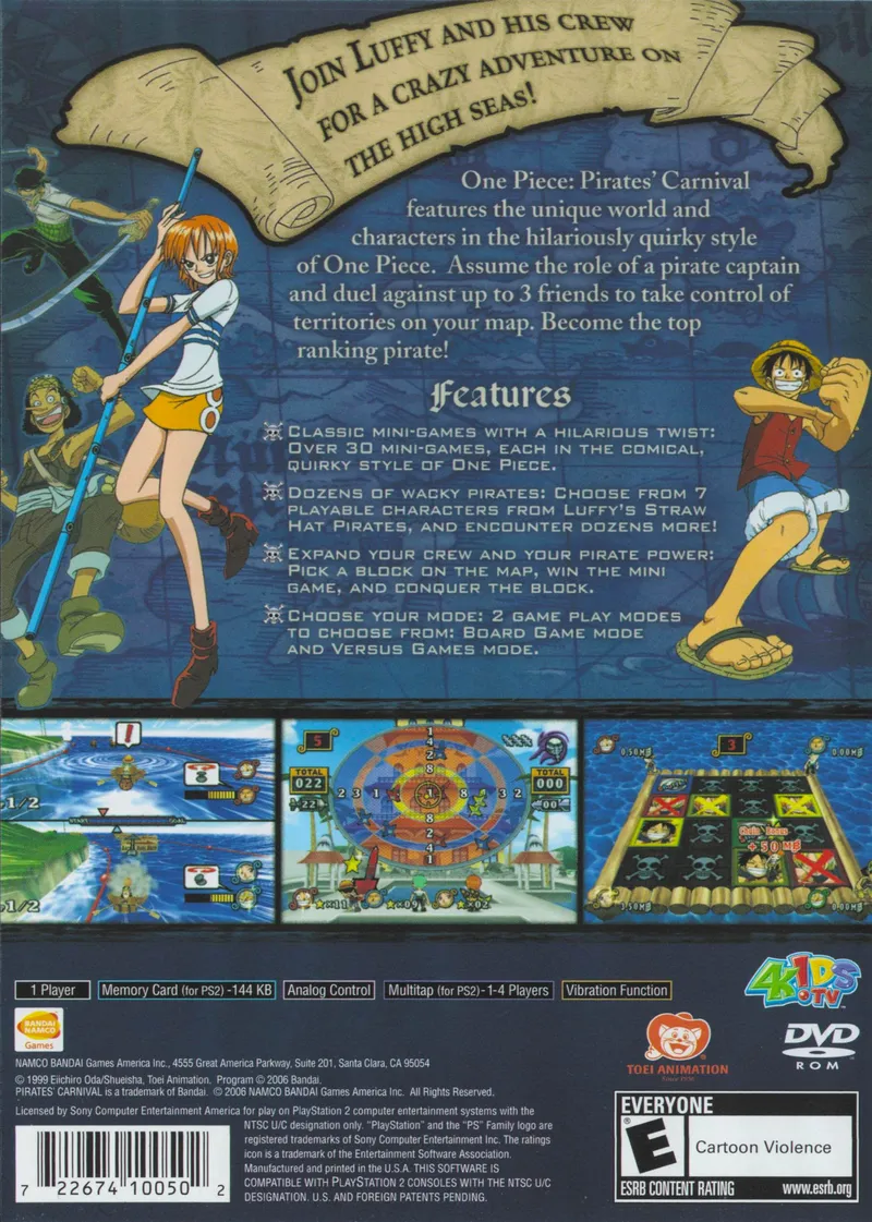 One Piece: Pirates' Carnival box back