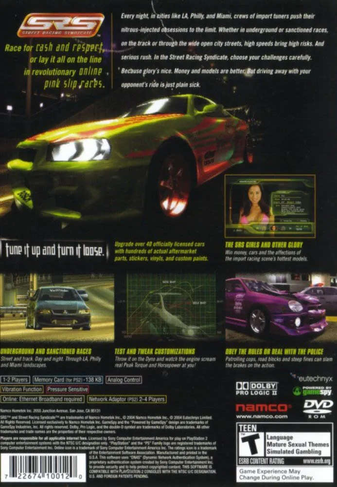 Street Racing Syndicate box back