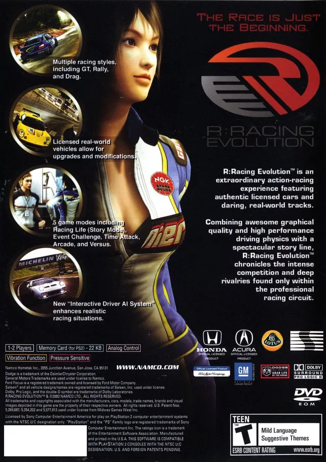 R: Racing Evolution box back