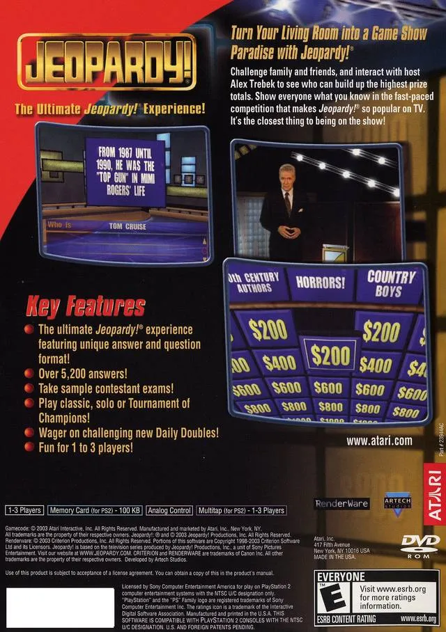 Jeopardy! box back
