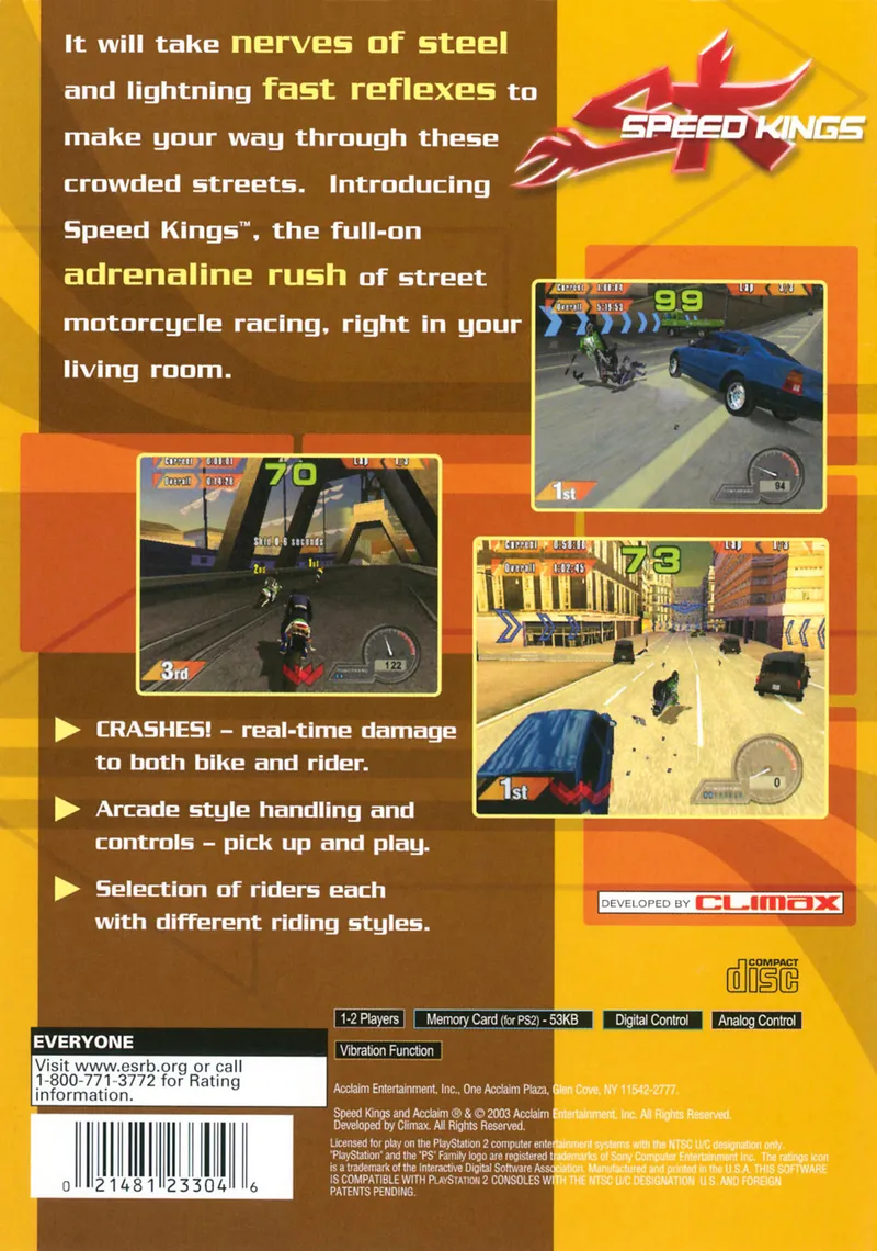 Speed Kings box back