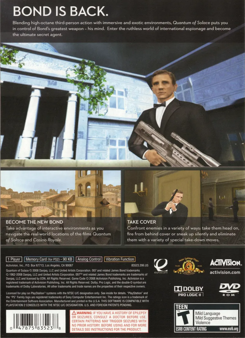 007: Quantum of Solace box back