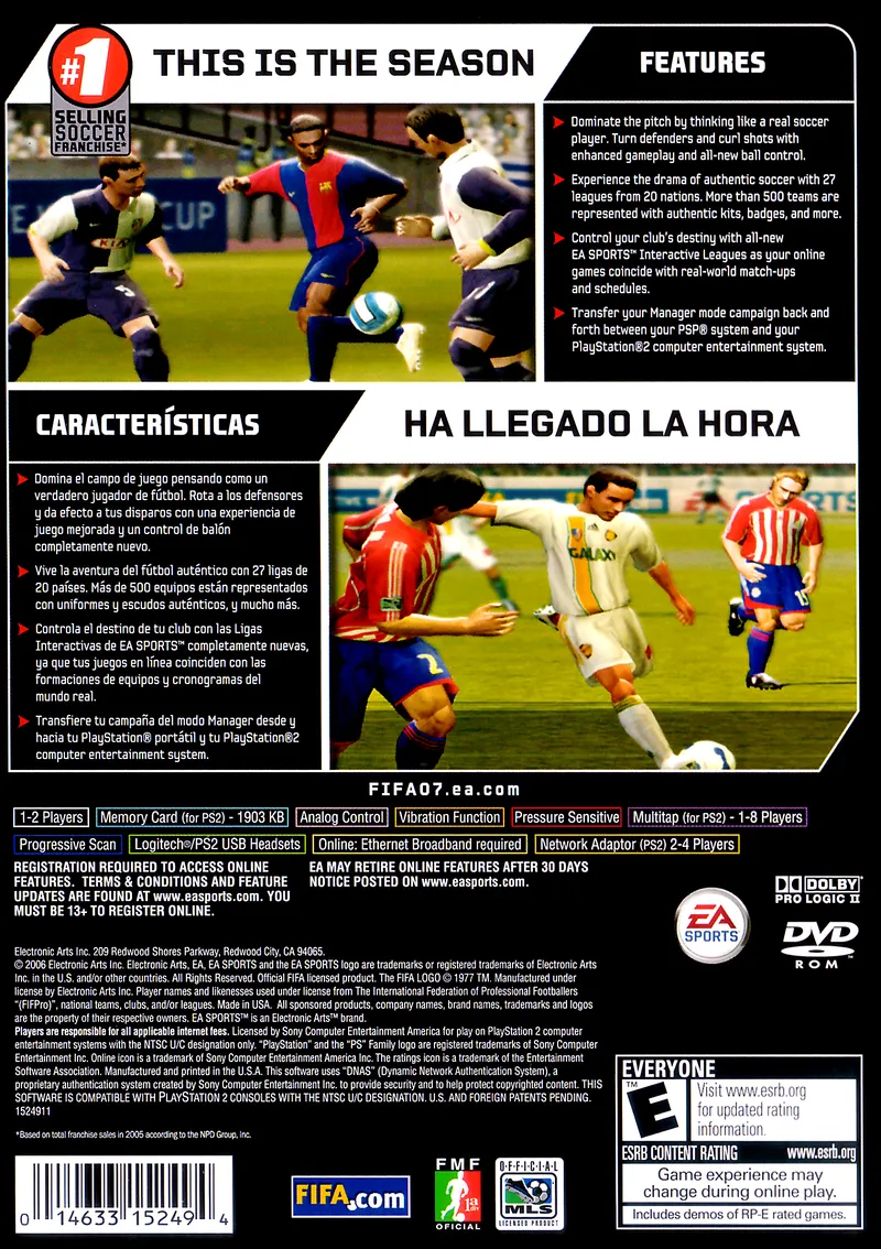 FIFA Soccer 07 box back