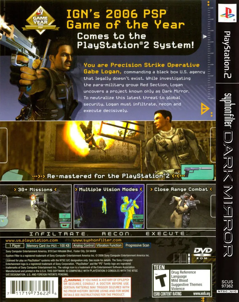Syphon Filter: Dark Mirror box back