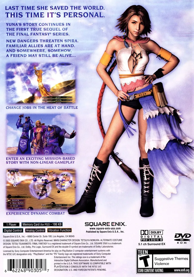 Final Fantasy X-2 box back