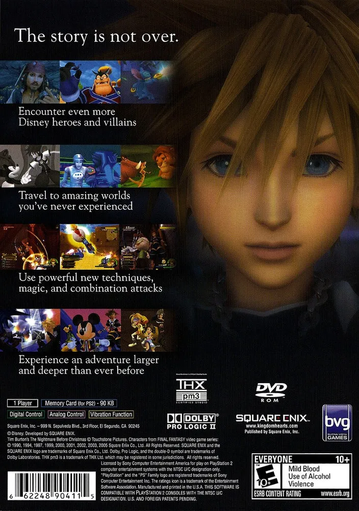 Kingdom Hearts II box back