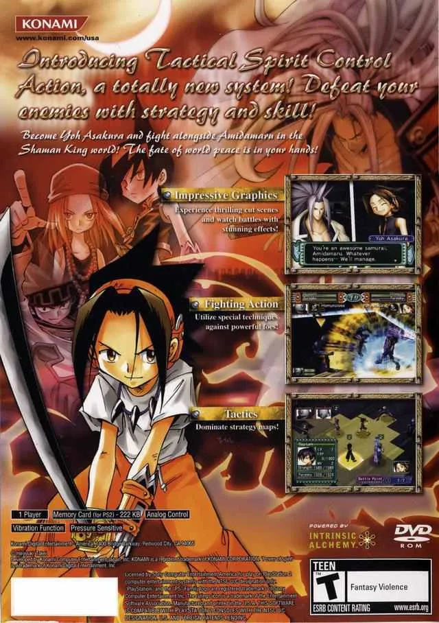Shaman King: Power of Spirit box back