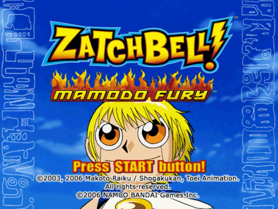 Backdrop artwork for Zatch Bell! Mamodo Fury