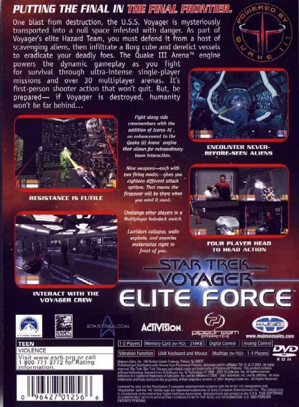 Star Trek: Voyager: Elite Force box back