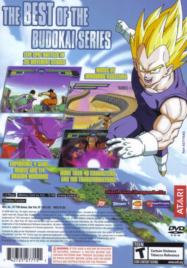 Dragon Ball Z: Infinite World box back