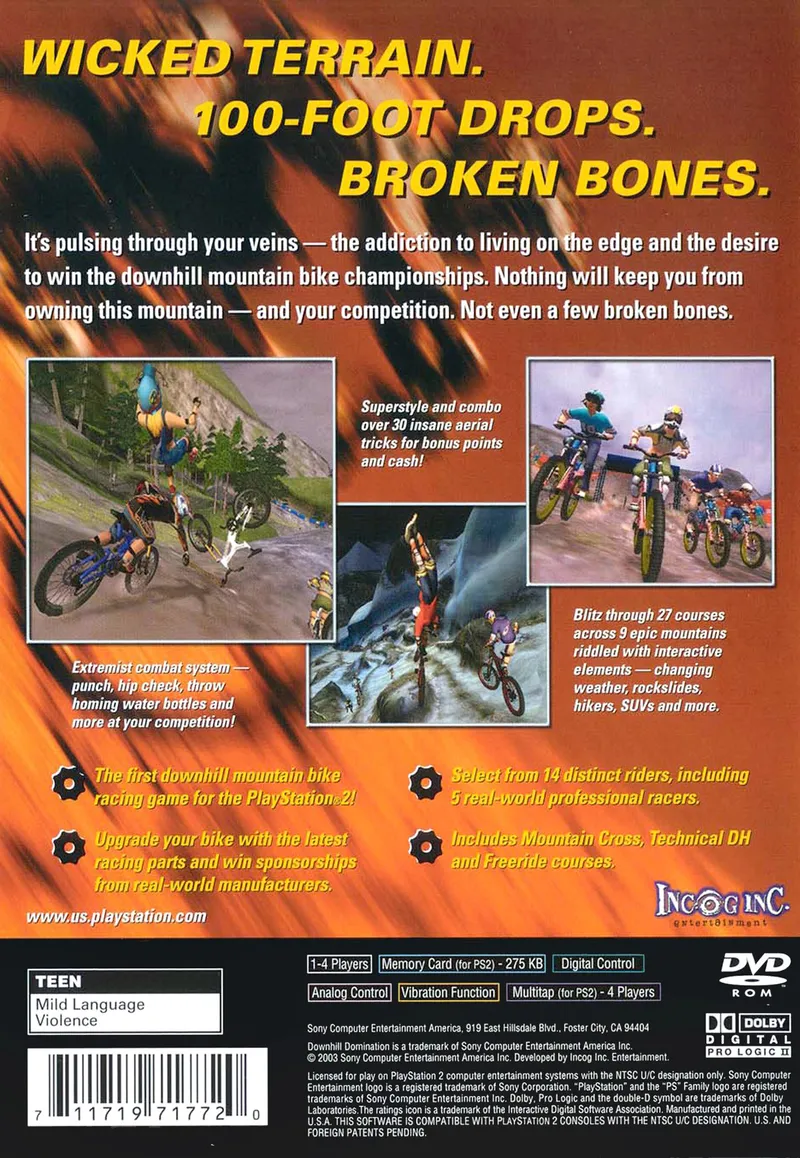 Downhill Domination box back