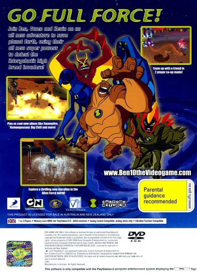 Ben 10: Alien Force box back